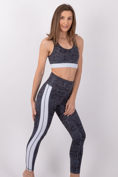 Let's Do snake-print white stripe Legging - Shop women's workout apparel online | Leggings, hoodies, Top & bras | bejactive